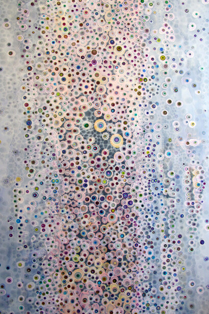 Laura Gurton, Unknown Species # 81, 2013, oil, alkyd, acrylic on linen, 60” x 36”
