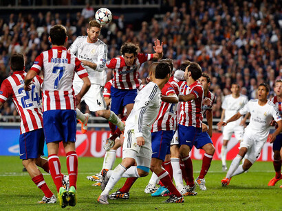 Lisboa, Estádio da Luz, el Atlético Madrid y el Real Madrid durante la final de la Champions League