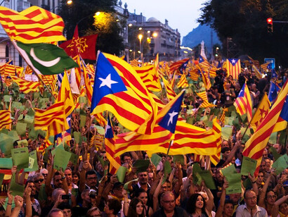 Manifestación independentista en Barcelona
