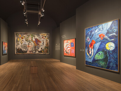 Chagall: Colour And Music, Exhibition view. Courtesy of The Montreal Museum of Fine Arts 