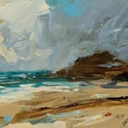 The Island, St Ives, Louise Balaam, Rwa, Oil On Canvas, 24" X 24 " (61cm X 61cm)