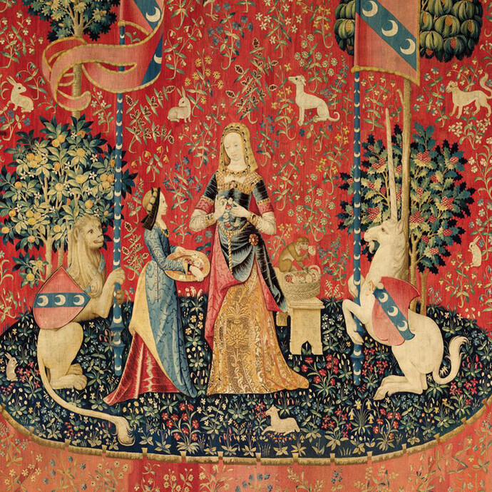 The lady and the unicorn. Courtesy of Art Gallery of NSW