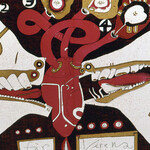 "Sie sagt, sie kommt – aber sie kommt nicht." Bilderbogen aus der Serie "Abschied von Verena"
Horst Janssen (1929-1995)1969 Hamburg Strichätzung 62 x 81,5 cm