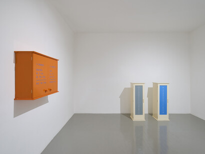 Ian Hamilton Finlay, Fragments, exhibition view. Courtesy of Galleria Massimo Minini 