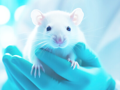 A scientist carefully cradles a rat, showcasing the hands-on nature of scientific exploration and the critical connection between researcher and experimental subject