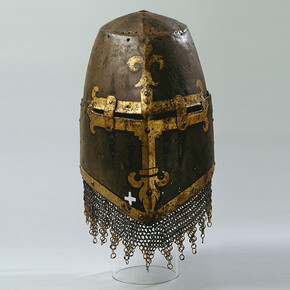 Topfhelm des Hans Rieter zu Kornburg, M. 14. Jh. Mit freundlicher genehmigung des Germanischen Nationalmuseums