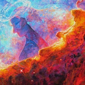 Julie Turner, Star Dust Angel, Acrylic on Canvas, 24" x 30"