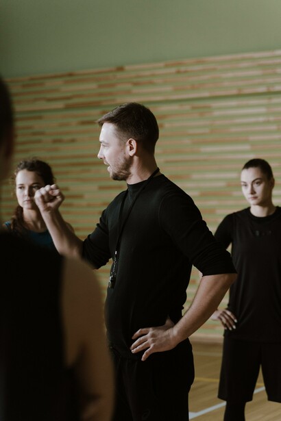 Coach and his team