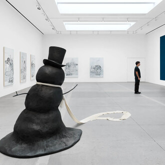 Gary Simmons, Thin ice, exhibition view. Courtesy of Hauser & Wirth