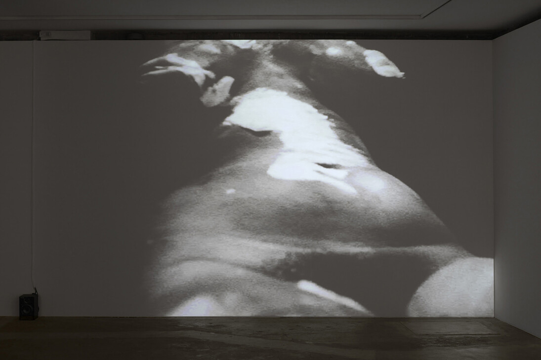 Take me, 1969, Black & White 16mm film transferred to dvd, 28mins, installation view