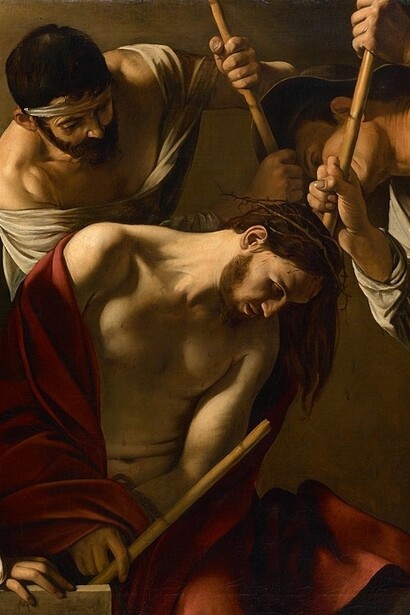 Incoronazione di spine, Caravaggio, Michelangelo Merisi detto, 1602-04, Kunsthistorisches Museum, Vienna, Austria