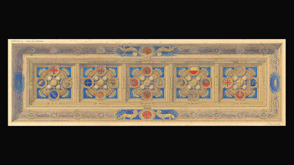 Giulio Casanova, Progetto per la sala da pranzo del treno reale, 1925
