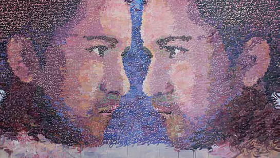 Zakaria Ramhani, Conversation, Oil on Canvas, 240 x 200 cm, 2014