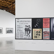 Paul McCartney, Rearview mirror. Photographs, December 1963–February 1964, exhibition view. Courtesy of Gagosian Gallery
