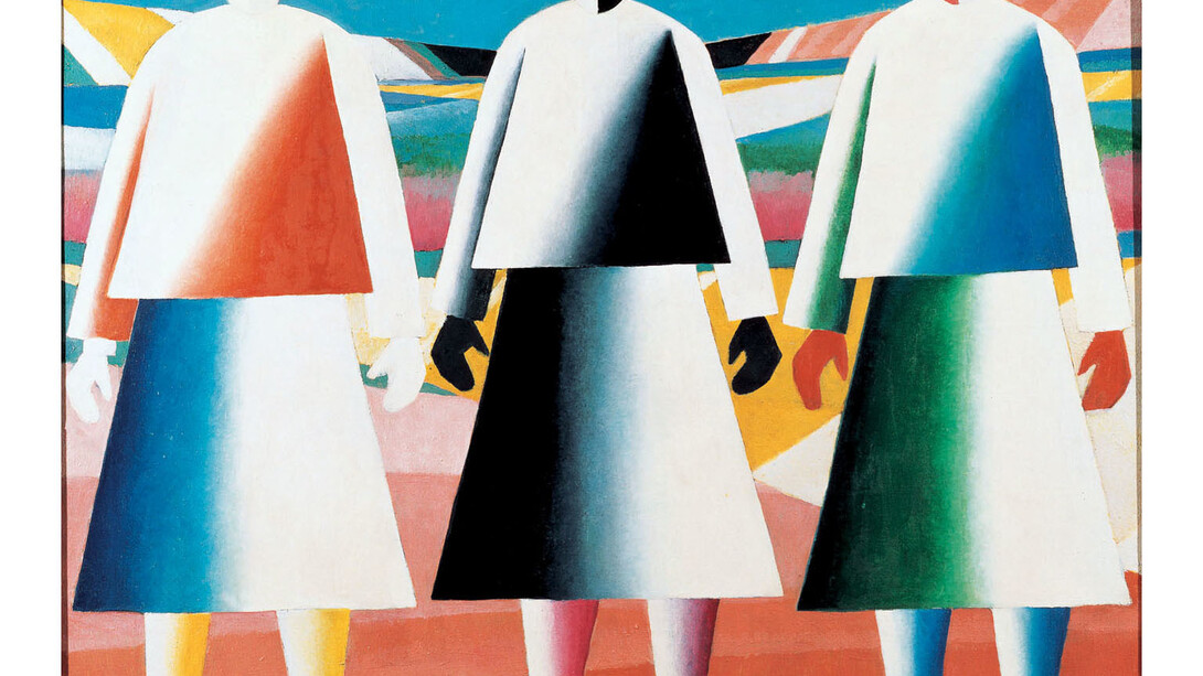 Kazimir Malevič, Ragazze in un campo, 1928-29, Olio su tela, 106 x 125 cm, Museo di Stato Russo, San Pietroburgo