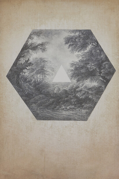 Sue Williams ACourt, Anonymous 2, Graphite and paint on old book cover