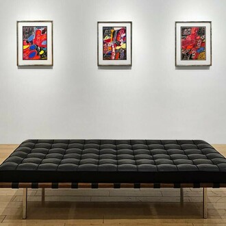 Jean Dubuffet, Outside the lines, exhibition view. Courtesy of Jonathan Novak Contemporary Art