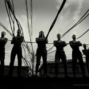 Uche James Iroha, Power and Powers Series, Looking Forward but Standing on the Fence, 2012, silver gelatin print, 1 of 10, 16x 24 inches
