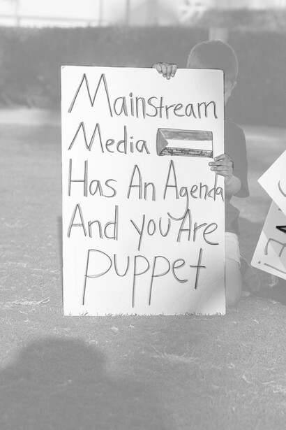 Placard protesting against the Palestinian genocide