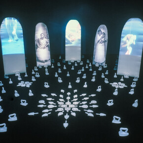 María Magdalena Campos-Pons with Neil Leonard, Spoken softly with mama, 1998. Courtesy of Frist Art Museum