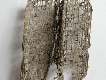 Sara Radstone, installation view, 'Veils and Shadows Series II' to foreground (2014) image © Philip Sayer, courtesy of Marsden Woo Gallery, London