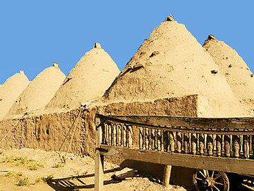 Historic beehive houses in Harran, Turkey, an ancient Mesopotamian village