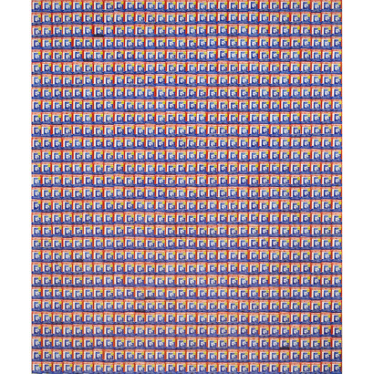 Robert Larson, Little John, 2015, John F Kennedy matchbooks on linen, 56 x 45.5 inches, 142.2 x 115.6 cm