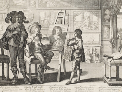 Abraham Bosse (grabador y dibujante), El pintor noble (Le noble peintre), hacia 1642. Cortesía del Museo Nacional del Prado