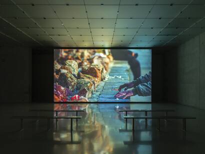 Cyprien Gaillard, When you expect flutes, it's whistles, ausstellungsansicht. Mit freundlicher genehmigung des Kunsthaus Bregenz