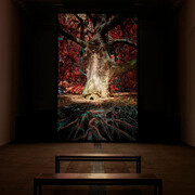 Marshmallow Laser Feast, Of the oak, exhibition view. Courtesy of Yorkshire Sculpture Park