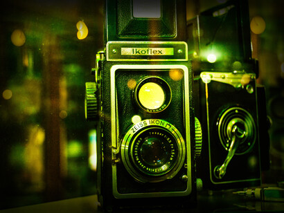 Antigua cámara marca Empire Scout del Museo Fotográfico Simik, Ciudad Autónoma de Buenos Aires, Argentina