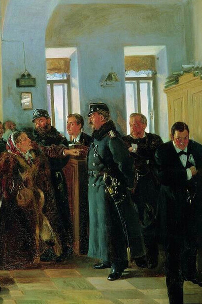 Vladimir Makovsky, Banco en quiebra (detalle), 1881