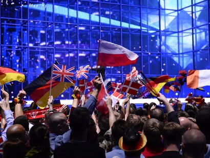 Seguidores de distintos países en el concurso de Eurovisión