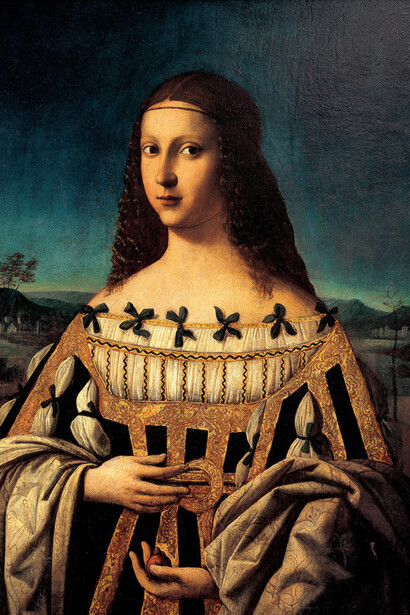 La Beata Beatrice II d'Este (1230-1262) ritratta da Bartolomeo Veneto con le fattezze di Lucrezia Borgia