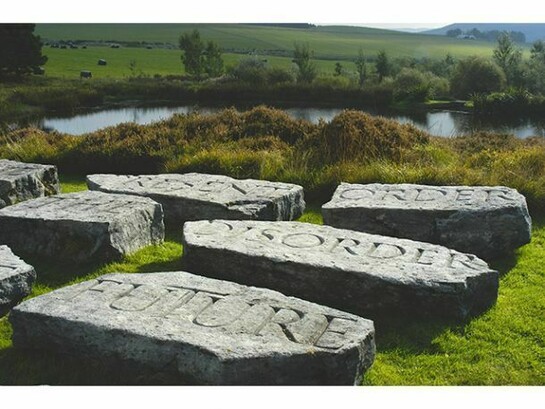 Ian Hamilton Finlay, The Present Order, Installed at Little Sparta, Dunsyre, Scotland, Courtesy of The Estate of Ian Hamilton Finlay, Photograph: Sam Rebben