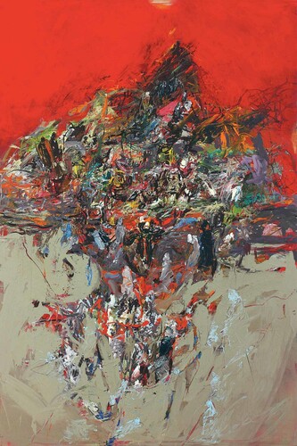 Mehran Elminia, The Way, 2012, mixed media on canvas, 120 x 180 cm