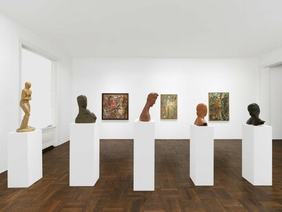 Wilhelm Lehmbruck and Eugène Leroy, Lehmbruck, Leroy, exhibition view. Courtesy of Michael Werner Gallery