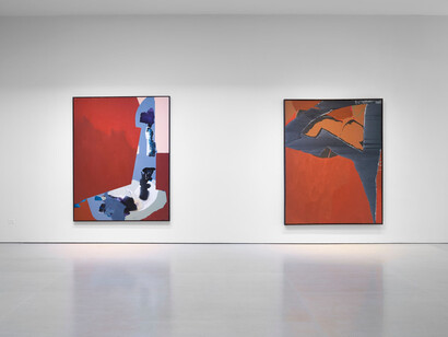 Dorothy Hood, Celestial voids, exhibition view. Courtesy of McClain Gallery