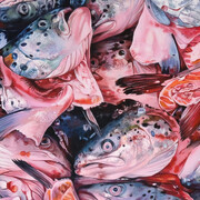 Sherrie Wolf, Fish heads (detail), 2025. Courtesy of Russo Lee Gallery 