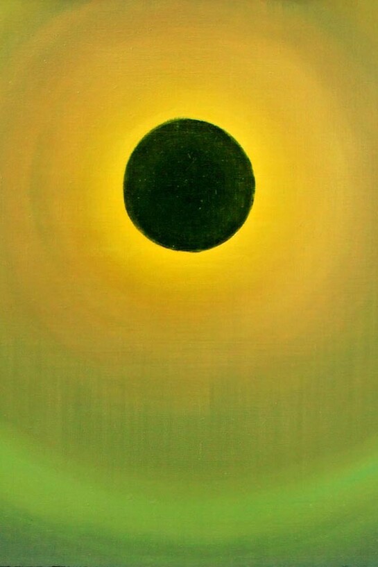 Edouard Wolton, Eclipse, 2013, acrylic and oil on canvas, 60 x 74 cm, Courtesy Galerie Les filles du calvaire