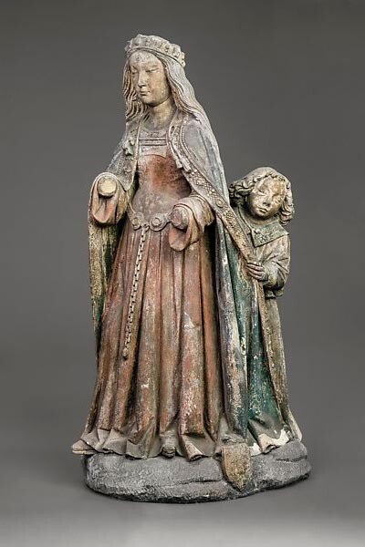 Crowned Female Figure with an Angel
ca. 1500
Netherlandish
