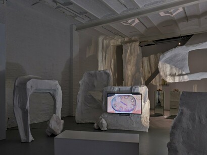 Geoffrey de Beer and Karina Beumer, Open for new challenges pt. 2. Fit before fifty, exhibition view. Courtesy of Base-Alpha Gallery