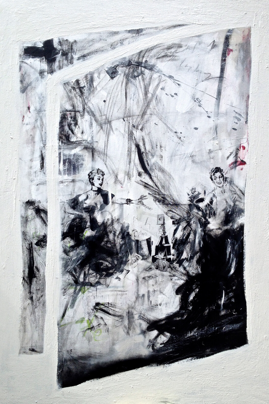 Luc Waring, USA, mixed media on canvas, original artwork, 70 x 50 inches