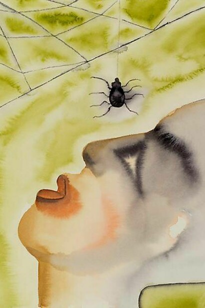 Francesco Clemente, Touch, 2013, Watercolor on paper, 16 x 12 3/16 inches. (40.8 x 31.0 cm)