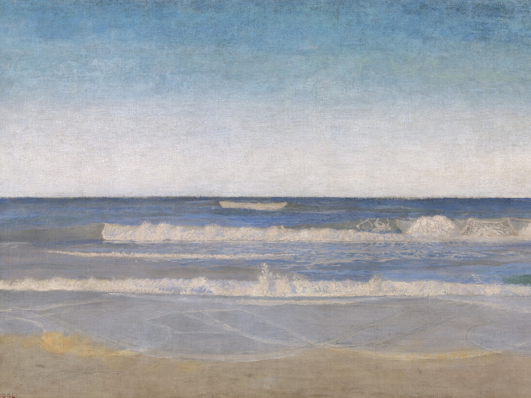 Niels Skovgaard, Heavy Swells at the West Coast of Jutland, 1894, Tempera on canvas, 92 x 147 cm. Courtesy of National Gallery of Denmark