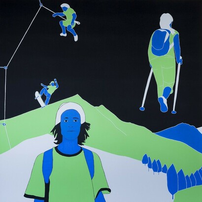 Fosco Grisendi, Senza titolo, 2016, acrilico su tela di juta, cm. 120x120, foto Federico Donato. Courtesy of Palazzo dei Musei