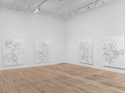 Caitlin Keogh, Drawings and paintings, exhibition view. Courtesy of Bortolami