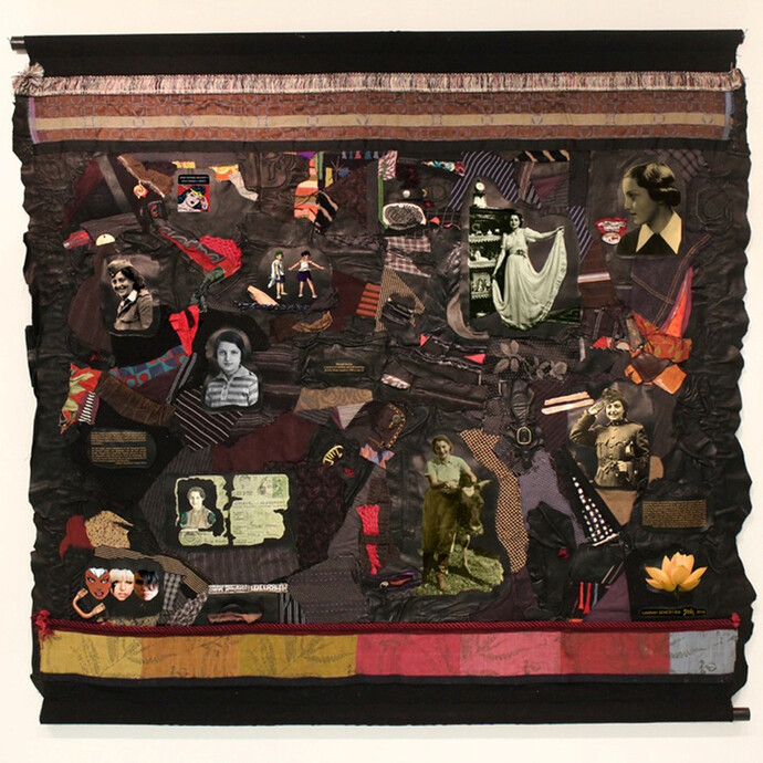 Linda Stein, Hannah Senesh, 2014, Mixed Media Tapestry, 60 x 60 inches