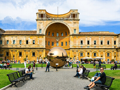 Situated in Vatican City, the Pinecone Courtyard is one of the first open spaces visitors encounter at the Vatican Museums. Surrounded by historic galleries and passageways, it serves as a central meeting point within the museum complex