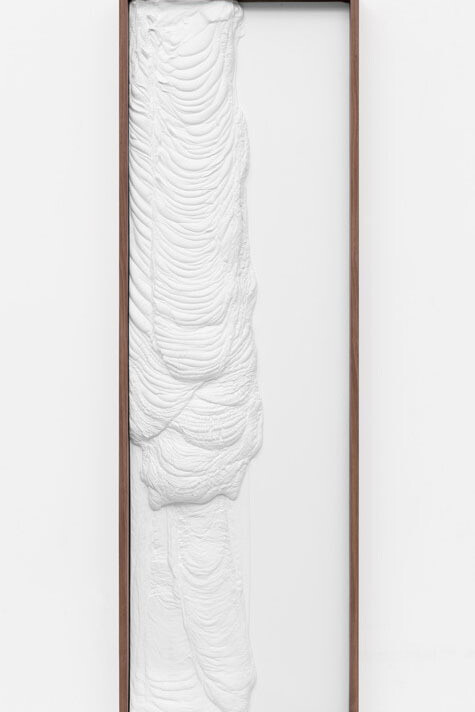 Anthony Pearson 
Untitled (Plaster Positive), 2013 
Hydrocal and walnut 
61 1/2 x 19 1/2 x 3 3/4 inches (156,2 x 49,5 x 9,5 cm)
